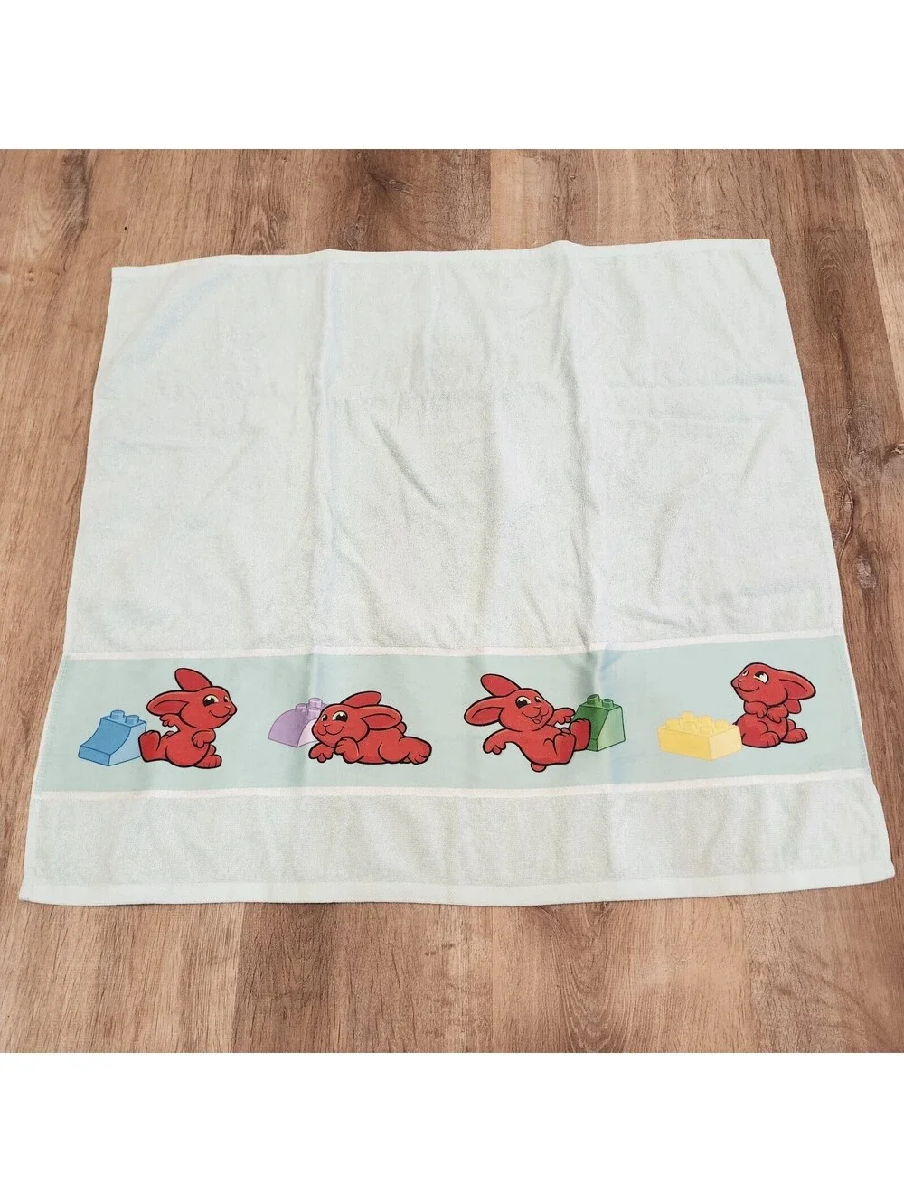 LEGO Duplo TOWEL 100% Cotton 28” x 31” Pool Half Size Floor Mat Toddler EUC Rare